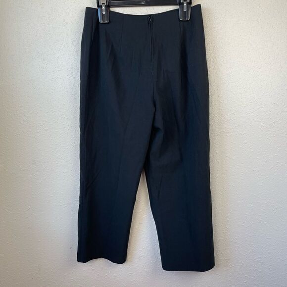 Sheri Martin Black Floral Beaded Cropped Pants Size 10 EUC - Picture 4 of 5